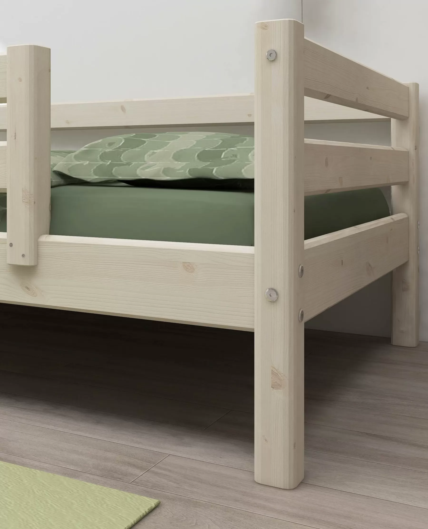 FLEXA Cama individual con barrera de seguridad^ Camas Individuales