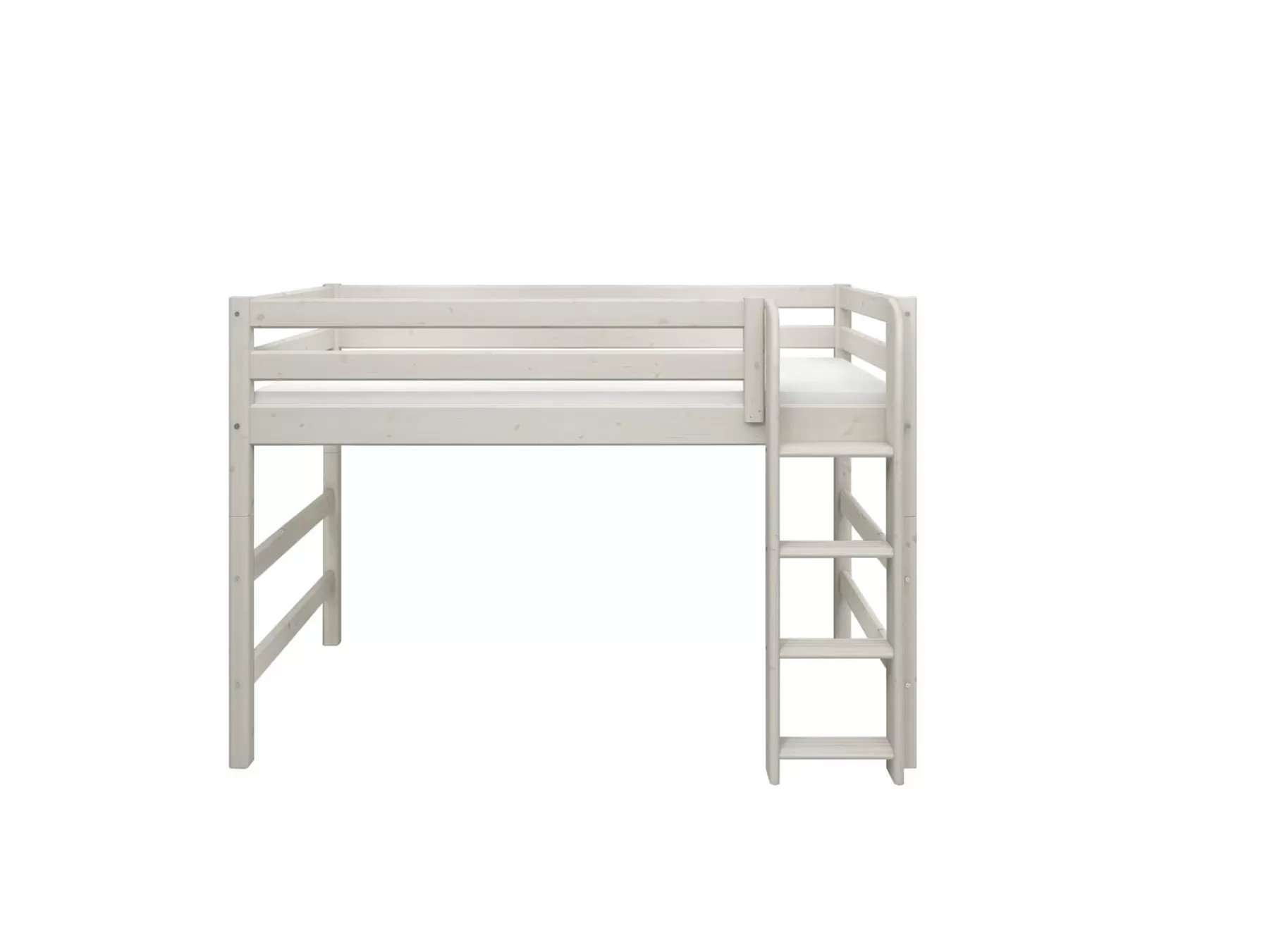 FLEXA Cama semi-alta con escalera recta^ Camas Media-altas