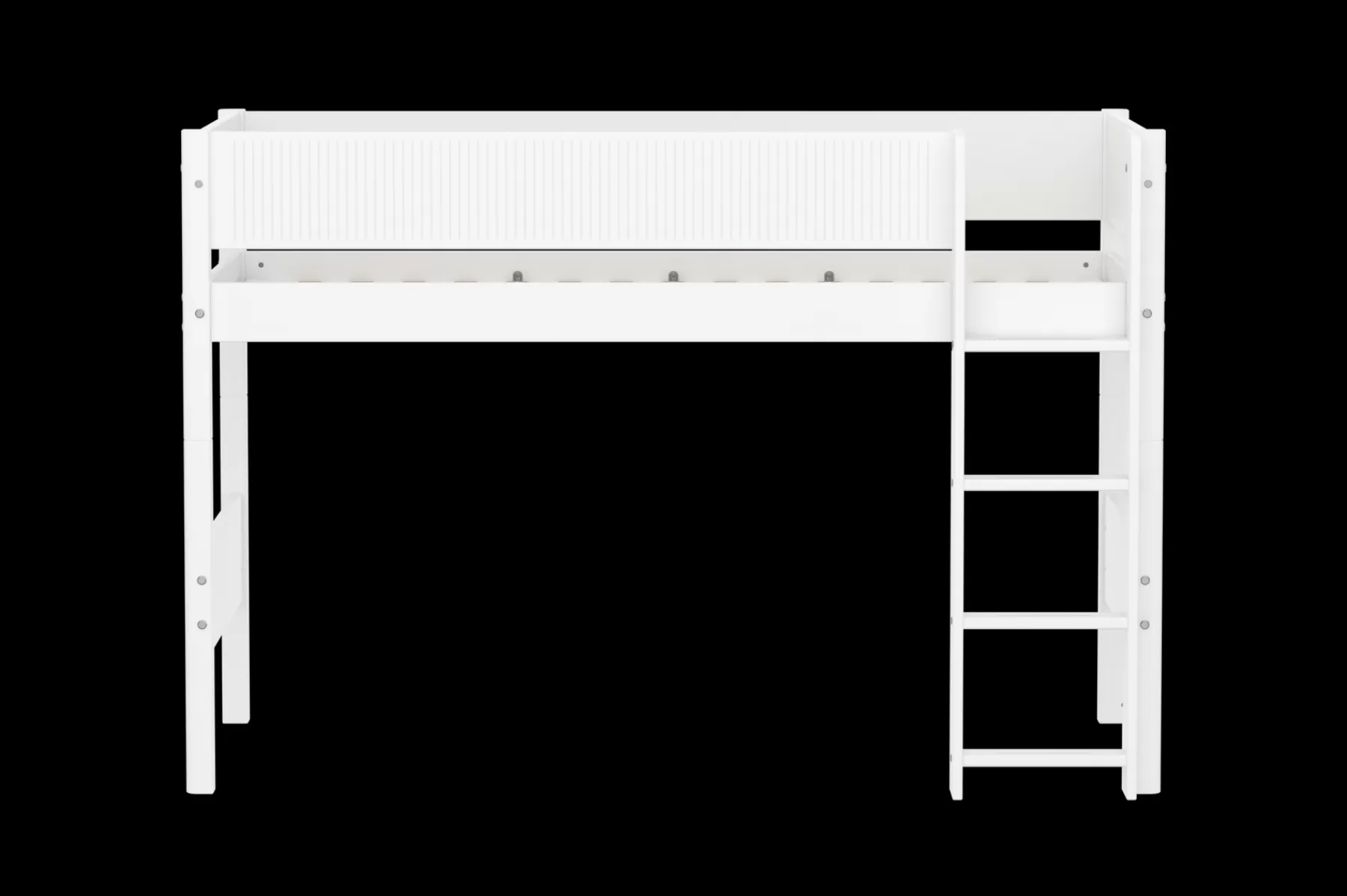 FLEXA Cama semi-alta con escalera recta^ Camas Media-altas