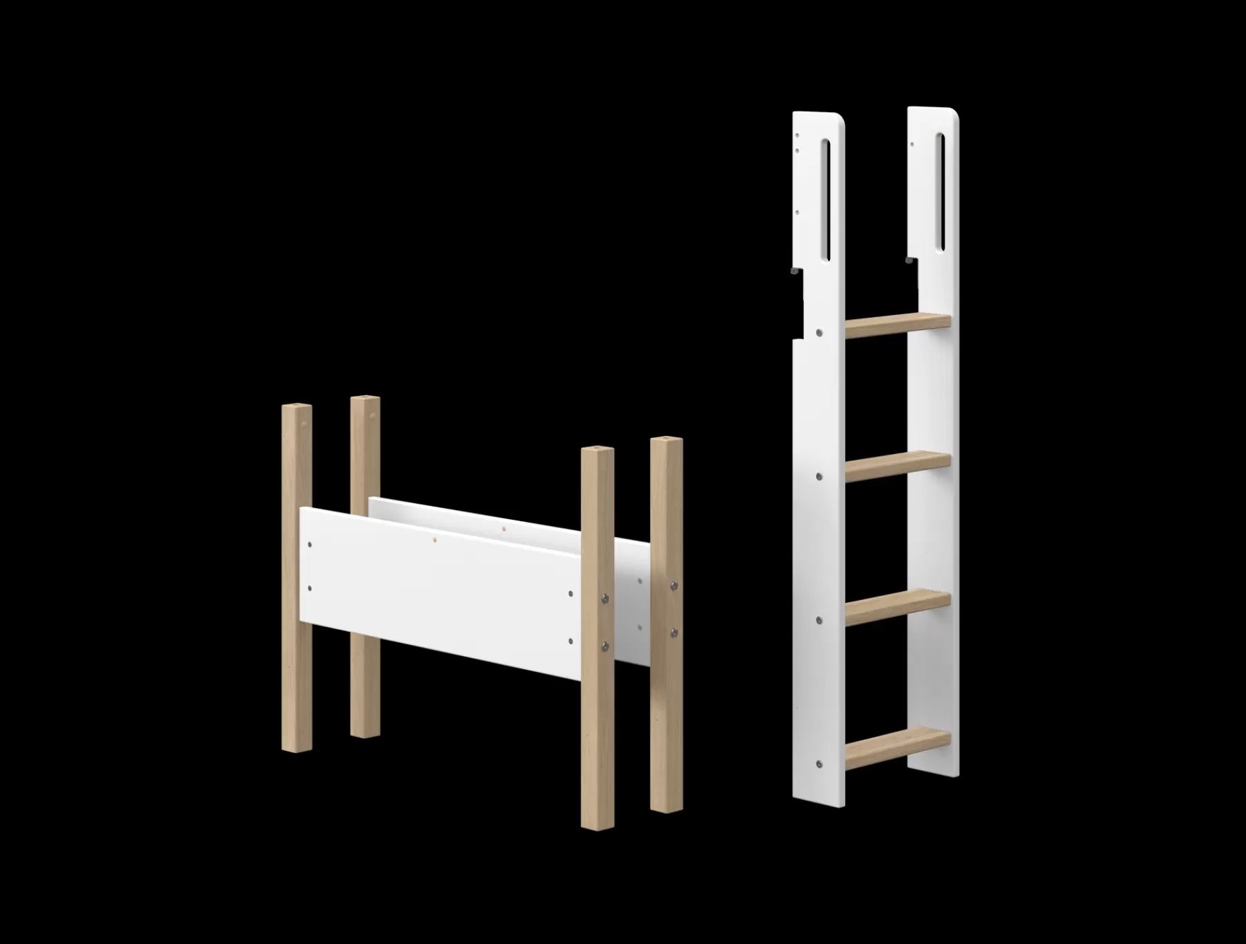 FLEXA Escalera recta y patas para cama semi-alta^ Reconstrucción