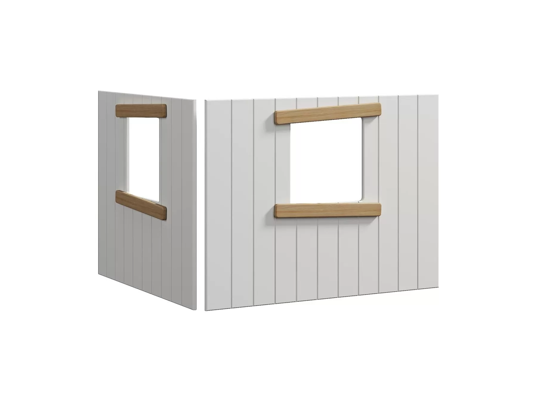 FLEXA Frontales de cama para casa del árbol, marco de roble^ Piezas De Cama De Casa
