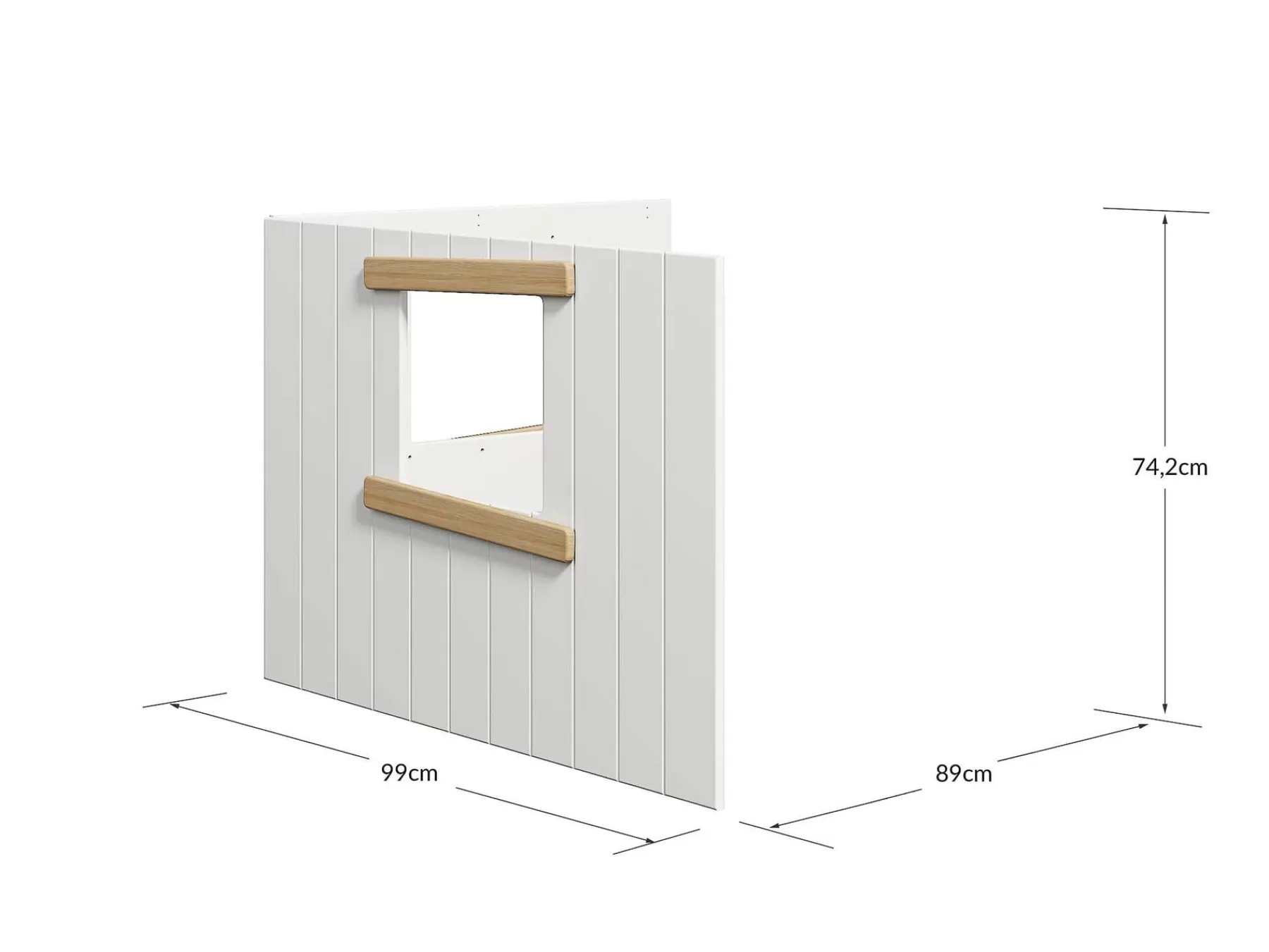 FLEXA Frontales de cama para casa del árbol, marco de roble^ Piezas De Cama De Casa