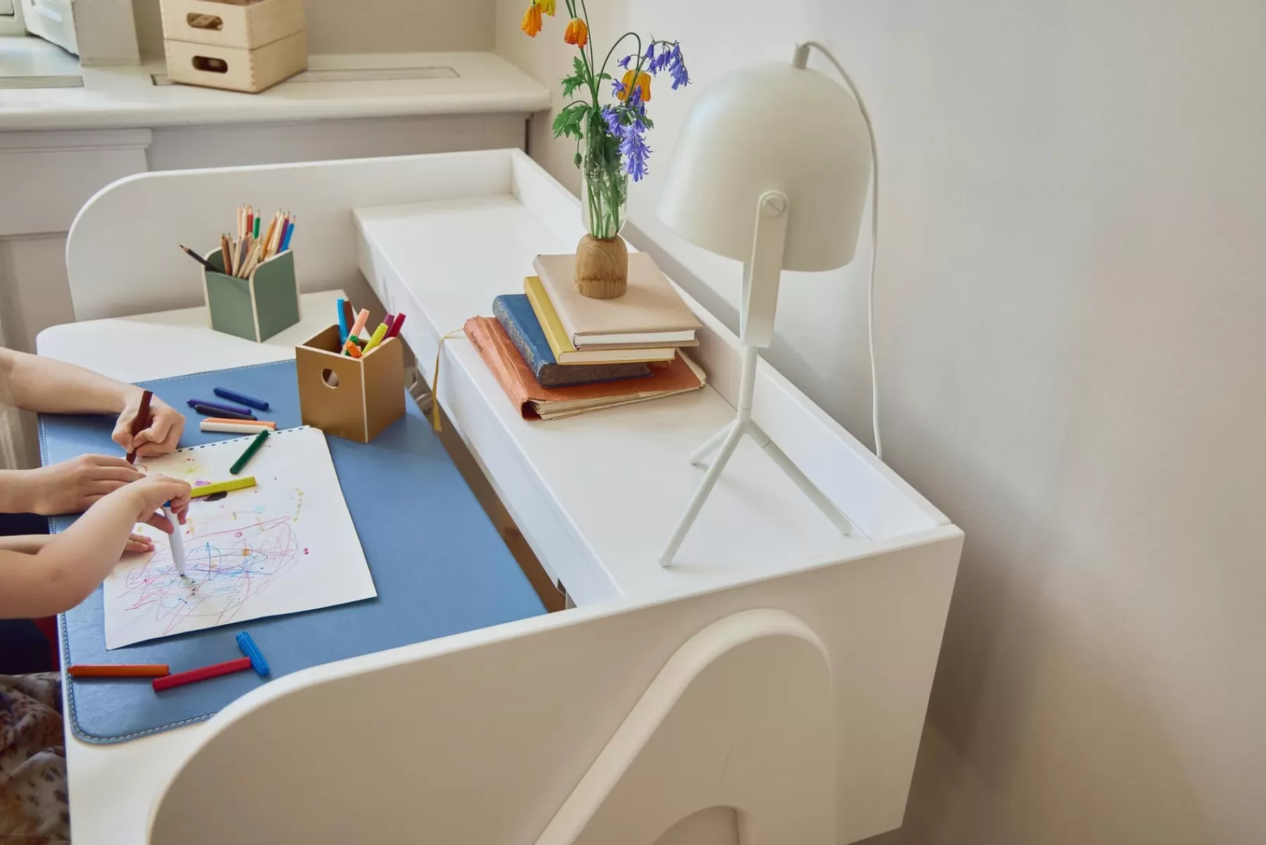 FLEXA STUDY Protector de escritorio, Frosty Blue, 66x43 cm^ Accesorios De Escritorio