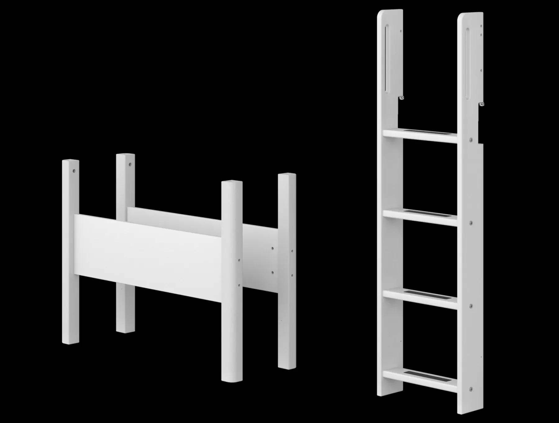 FLEXA - Escalera recta y patas para cama semi-alta^ Reconstrucción